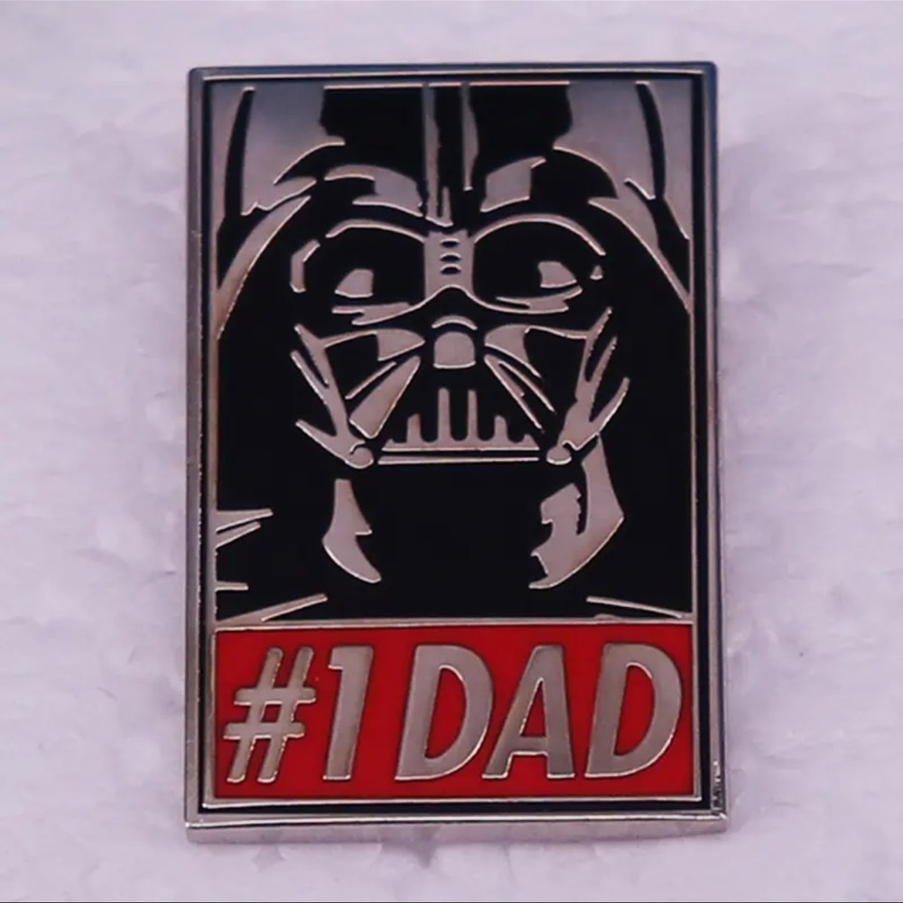 Darth Vader Enamel Pin, Number One Dad Enamel Pin